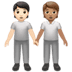 🧑🏻‍🤝‍🧑🏽 people holding hands: light skin tone, medium skin tone display on Apple